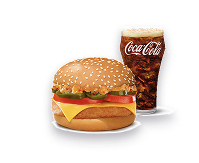 Mexican Grilled Cheese Burger + Coke