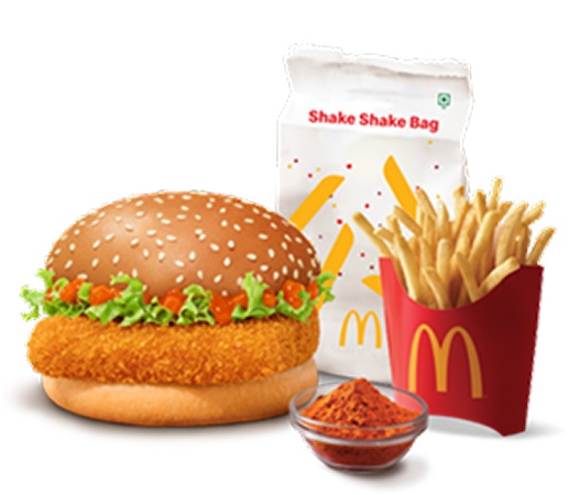  Burger with Fries, Spices & Shake Bag
