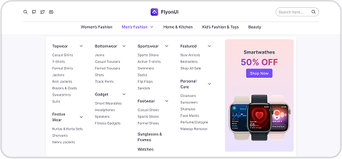 eCommerce Mega Menu Section