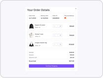 eCommerce Order Summary Section