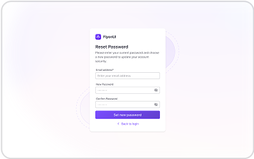 Marketing Reset Password Section
