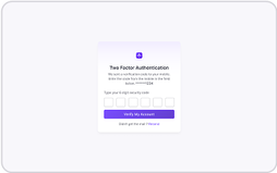 Marketing Two Factor Authentication Section